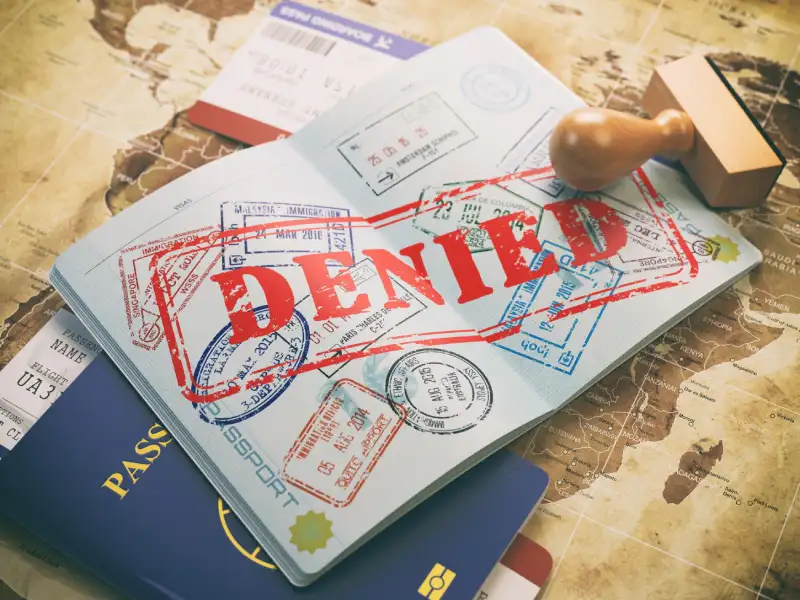 دلایل رایج در ریجکت ویزا